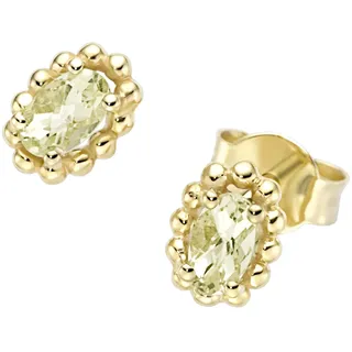 Luigi Merano Paar Ohrstecker »Ohrstecker mit Edelsteinen, Gold 375«, grün