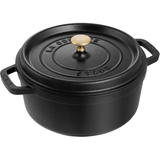 STAUB Bräter »Cocotte«, Gusseisen, (1 tlg.), robust, langlebig, perfekte Hitzeverteilung, Aromaregen-Deckel, schwarz