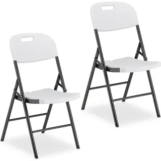 Relaxdays Klappstuhl 48 x 45 x 87 cm schwarz/weiß 2 St.
