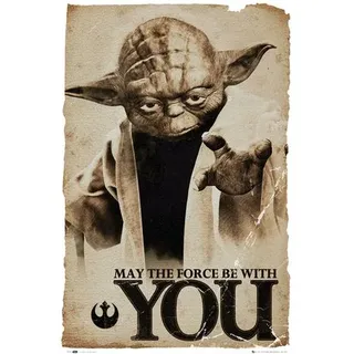 Poster Star Wars - Yoda - Die Macht sei mit dir - Größe 61 x 91,5 cm - Maxiposter