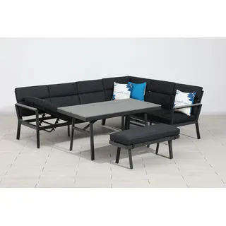 Gardissimo NARA Ecklounge Gartenmöbel Sitzgruppe Holzoptik grau rechts