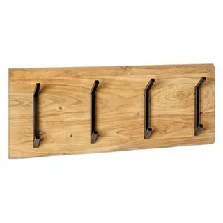 Haku-Möbel HAKU Möbel Wandgarderobe 52975 akazie Holz 4 Haken 90,0 x 36,0 cm