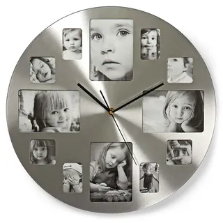 Nedis Kreisförmige Wanduhr 40 cm CLWA003PH40 silber
