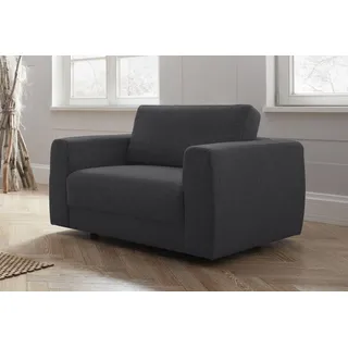 Home Affaire Sessel Hobro Loungesessel Mikrofaser 109 x 60 x 102 cm Grau