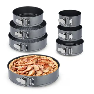 Relaxdays Springform Set , Metall , 28x6.5x28 cm , Backen & Backzubehör, Backformen, Springformen