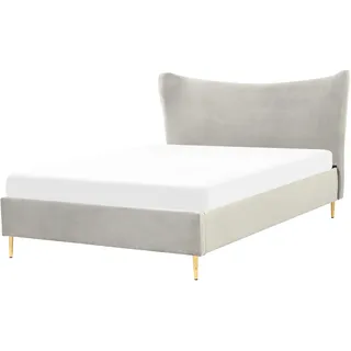 Beliani Chaleix 140 x 200 cm H2 Hellgrau/Gold