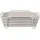 -DELARA- Brotkorb Size L, quadratisch, herausnehmbare Stofftasche, stilvolles Design, 26 x 26 cm, Farbe Moonbeam (64075)