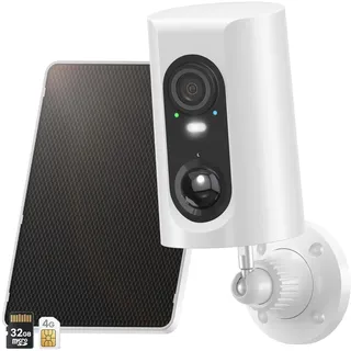 ANRAN 4G LTE Überwachungskamera Aussen,Ohne WLAN mit SIM-Karte | 2K Solar Kamera Outdoor mit Farbnachtsicht,PIR-Bewegungsmelder & 2-Wege-Audio,IP66 Wasserdicht,mit Alexa,GB SD-Karte