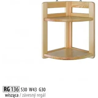 Wandregal Regal Bücherschrank Bücherregal Wohnzimmer Wand Regal Echtes Holz Neu - Braun