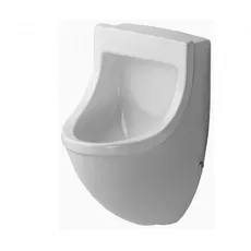 Duravit Urinal Starck 3, Zulauf von hinten, mit Fliege, absaugend, ohne Deckel, mit Fliege, weiss, Farbe: Weiß mit Wondergliss