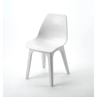 IPAE-PROGARDEN EOLO Schalenstuhl Gartenmöbel Loungesessel  - weiss