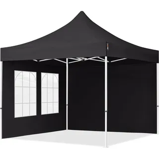 Faltpavillon Economy 3 x 3 m inkl. 2 Seitenteile schwarz 59040