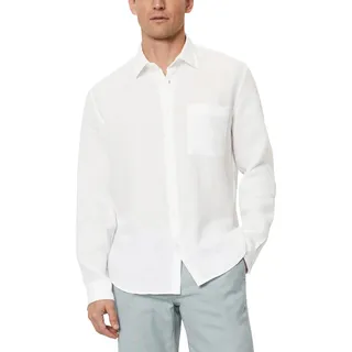 Marc OߴPolo Herren Leinenhemd Langarm Regular Fit, Weiß (White), 3XL