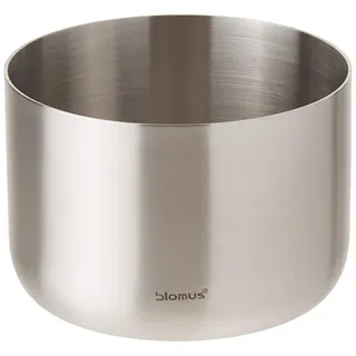 BLOMUS -BASIC- Snackschale S aus mattiertem Edelstahl, Servierschale Dip-Schale, Deko-Schüssel für Dessert, Obst, Sauce für Beilage, spülmaschinengeeignet (H / B / T: 5,5 x 8 x 8 cm, Edelstahl, 63633)