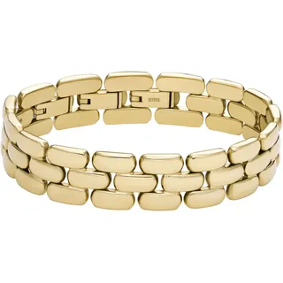 Armband FOSSIL "Schmuck Geschenk Edelstahl Armkette Arden", gold (gelbgoldfarben), Armbänder, Damen, 19cm, Edelstahl, Armband