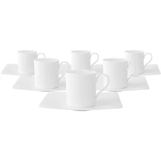 Villeroy & Boch Kaffeetasse mit Untertasse 0,17 l Weiß 6 St.