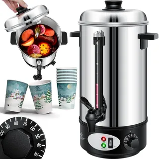 KESSER Glühweinkessel Edelstahl Glühweinkocher Glühweinautomat Größe:8 Liter