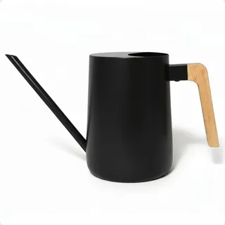HB Design Co. Gießkanne für den Innenbereich mit langem Auslauf – 1000 ml Schwarze Gießkanne für Zimmerpflanzen