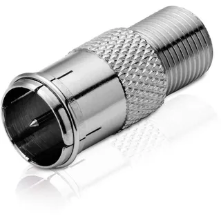 adaptare 60516 - Sat-Adapter (F-Quick-Stecker auf F-Buchse), vernickelt