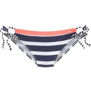 Bikini-Hose KANGAROOS "Anita", Damen, Gr. 40, N-Gr, blau (marine, weiß), Microfaser, Polyamid, gestreift, kontrastfarbene Details, Badehosen Bikini-Hose, mit seitlichen Bindebändern, Topseller