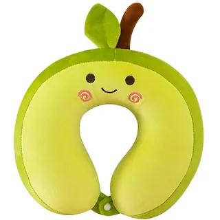LGWJHCY Avocado Nackenkissen, Reisekissen, Cartoon U-förmiges, Memory Schaum Nackenkissen, Stützkissen für Auto Zug Büro Heim Flugzeug für Reisen