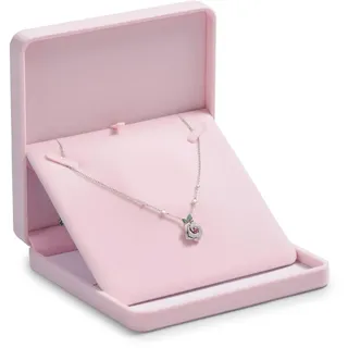Oirlv Rosa Samt Große Halskette Box,Schmuckkästen,Schmuckbox Für Geburtstag,Valentinstag,Jubiläum,Einkaufszentrum Zähler Schmuckdisplay