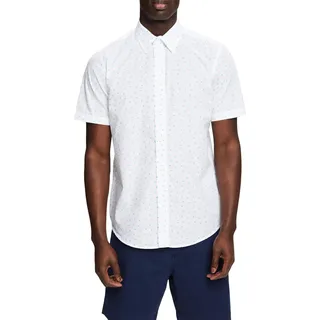 ESPRIT Herren 044ee2f321 Hemd, 100/White, M