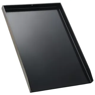 Onlyfire Universal Grillplatte, BBQ Plancha für Weber Gasgrill und Holzkohlegrill, Keramisch Lackierte Oberfläche, Stärke 5mm, 44x30cm, Schwarz