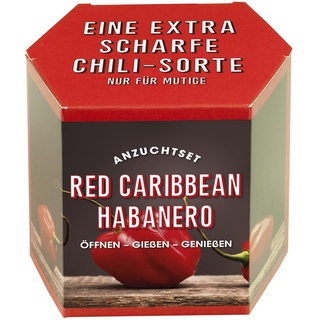 Resetea ANZUCHTSET RED CARIBBEAN HABANERO, Eine extra scharfe Chili-Sorte (nur für Mutige)