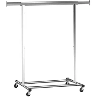 Songmics Kleiderständer 45,5 cm x 132 cm x 160 cm Silber