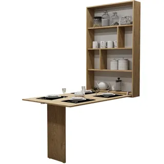 Mirjan24 Wandklapptisch Abi 85 x 203 x 19 cm Eichefarben