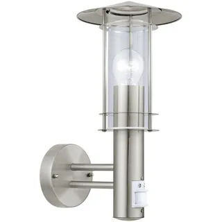 EGLO Sockelleuchte Lisio 1-flammig 50 cm x 17,5 cm Edelstahl