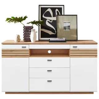 Wohn-Concept Sideboard 175 x 97 x 47 cm Weiß / Eiche