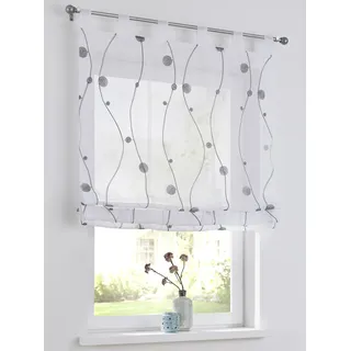 Kutti Raffrollo HEINE HOME Gr. 3, grau weiß), B:80cm H:140cm, Raffrollos,
