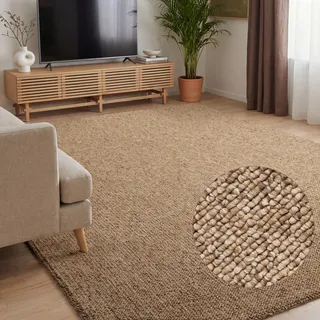 ELLE DECORATION Rocco Teppichläufer 80 x 150 cm Braun