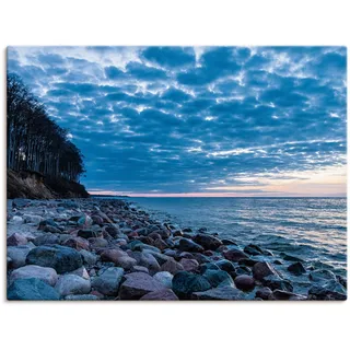 Artland Wandbild »Steine an der Küste der Ostsee«, Küste, (1 St.), als Leinwandbild, Wandaufkleber in verschied. Größen, blau