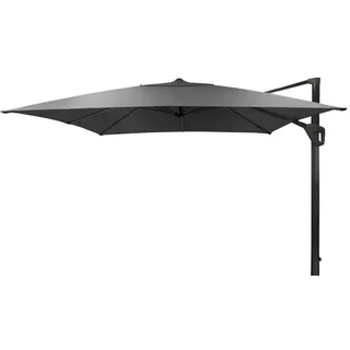 Verstellbarer Sonnenschirm Elios 3X3 Grau Mit Integriertem LED-Licht Gartenmöbel
