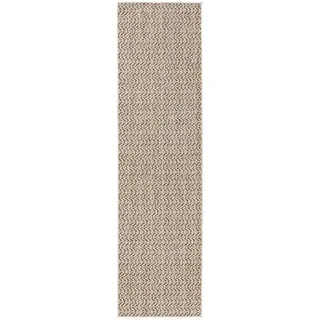 benuta Outdoorteppich Kaleo Cream/Beige 70x200 cm , Creme , Kunststoff , Rechteckig , 70x200 cm , wasserabweisend , Teppiche und Böden, Teppiche, Outdoorteppiche