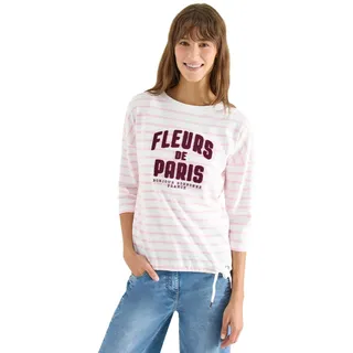 Damen 3/4-Arm Shirt mit Wording Artwork