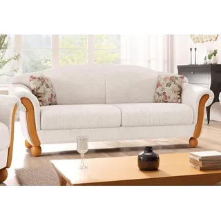 Home Affaire 3-Sitzer »Milano, bequemes Sofa mit geschwungenen Armlehnen, Landhaus-Stil«, beige