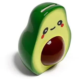 Puckator Spardose für Kinder zum Öffnen aus Keramik - Pedro, die Avocado - Foodiemals