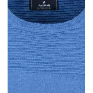 RAGMAN Rundhalspullover, blau