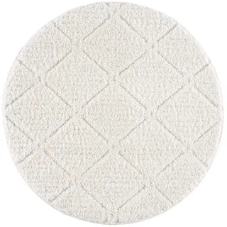 Carpet City Hochflor-Teppich »Focus 2997« rund 20 mm Höhe Boho-Teppich, Hochtief-Muster/ 3D-Effekt, für Wohnzimmer, Schlafzimmer beige