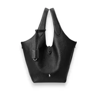 Polo Ralph Lauren für Damen. 428938031019 Polo Play Tote-Tasche aus schwarzem Leder (OSFA), Lässig