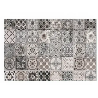 Tulup Kaminbodenplatte Glas 120 x 80 cm Schwarz