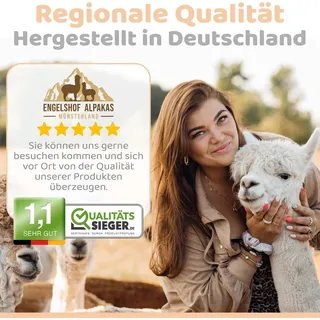 Engelshof Alpaka Bettdecke "Farisa" Sommer / Ganzjahresdecke 155x220cm - Weiß