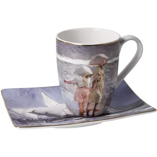 Goebel Künstlertasse Joaquin Sorolla - Schwestern am Strand, Tasse mit Untere, Artis Orbis, Fine Bone China, Bunt, 350 ml, 67018041