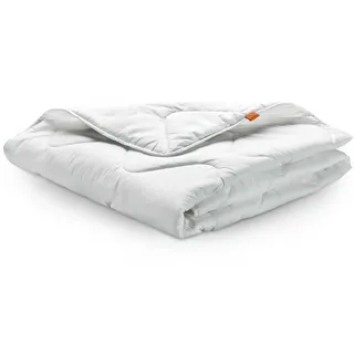 Bettdecke 155 x 220 cm, leichte Sommerdecke, 100% Mikrofaser, Allergiker geeignet, sleepling Basic 100 - Weiß