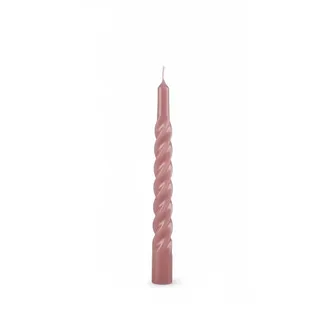 Lackierte Kerzen Tortiglione Ø 2,2 cm H 21 cm - 3 Stück - Rosa