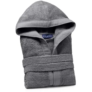 Caleffi - Minorca Bademantel für Erwachsene, Damen/Herren/Unisex mit Kapuze, aus 100% weichem Frottee, 400 g/m2, waschbar in der Waschmaschine 40 ° + Wäschetrockner, Größe 3XL, Farbe Anthrazit